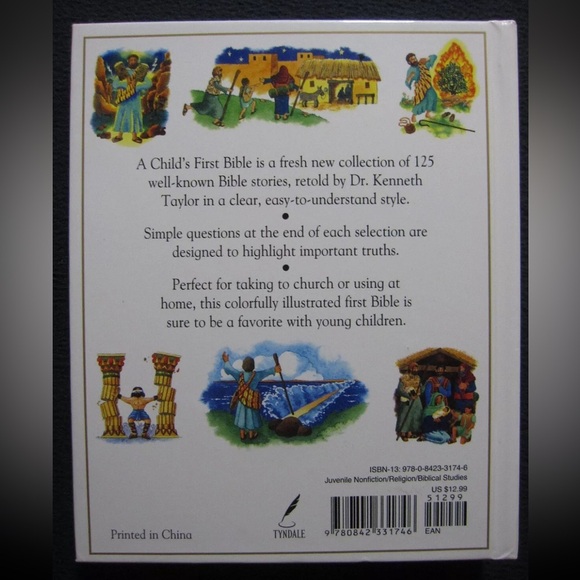 A Child's First Bible By Kenneth N. Taylor Hardcover Book - Picture 5 of 5